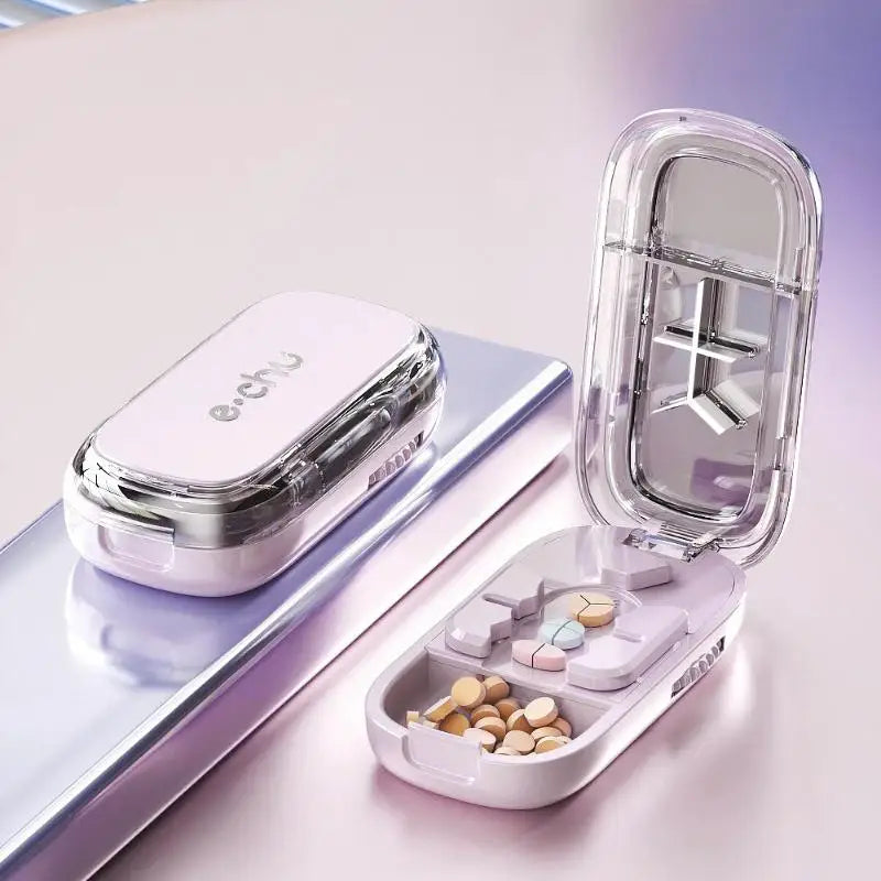 3in1 Medicine Cutter Precise Cutting Into Half / Third / Quarter Divider Organizer Portable Tablet Splitting Pills Splitter