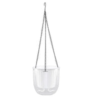 Transparent Hanging Basket Flower Pot for Lazy PeopleinsWind Self-priming Hydroponic Resin Large Diameter Fall-resistant Sunproo