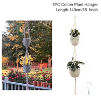 Hanging Plant Handmade Macrame Plant Hanger Flower Pot Planter Hanger Wall Decor Courtyard Garden Hanging Planter Hanging Basket