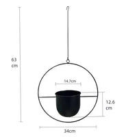 Creative Iron Plant Hanging Basket with Hook Modern Succulent Plant Flowerpot Hanging Bucket Simple Plant Pot Home Decoration