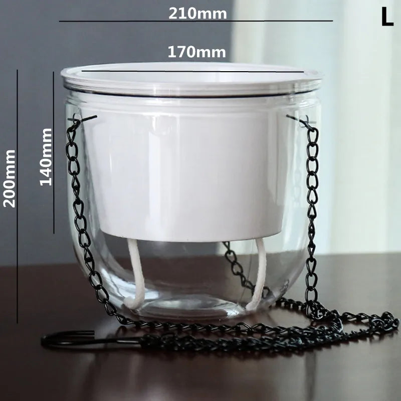 Hanging Flowerpot Self Absorbing Water Hanging Planter Thickened Plastic Planter Hydroponic Soil Cultivation Lazy Flower Pot FU