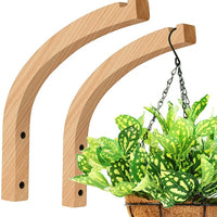 Natural Wood Wall Plant Hangers Hanging Flower Pot Hook Flower Bracket for Lanterns Wind Chimes Balcony Home Decor