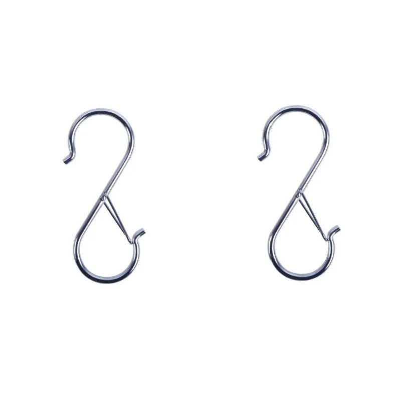 2/5/10PCS S Hooks  for Hanging Kitchen Pot Rack Hooks Closet Hooks for Hanging Plants, Clothes, Kitchen Utensil