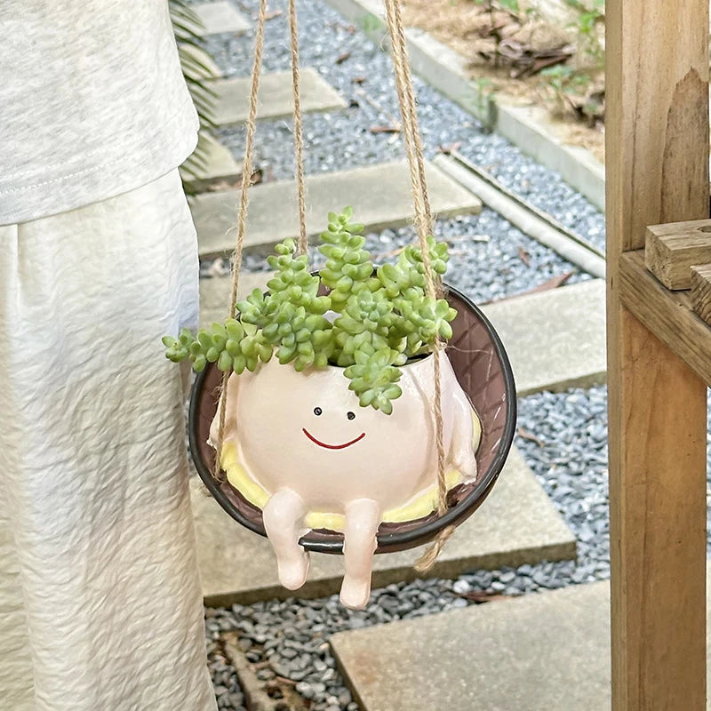 Happy Face Swing Planter