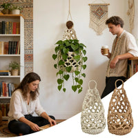 Boho Macrame Hanging Basket