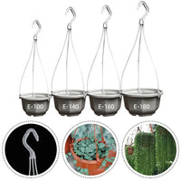 Drainage-Optimized Hanging Flower Pot For Indoor Living Spaces Balconies Porches And Garden Fences With Secure Hook