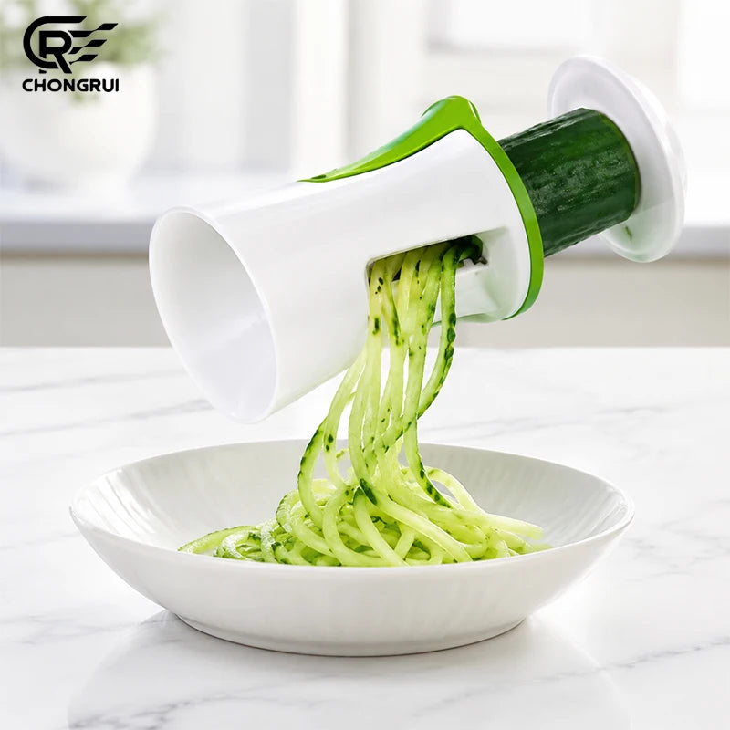 3-in-1 Handheld Vegetable Spiralizer Spiral Slicer Shredder Cutter Carrot Cucumber Zucchini Pasta Noodle Maker Kitchen Tool