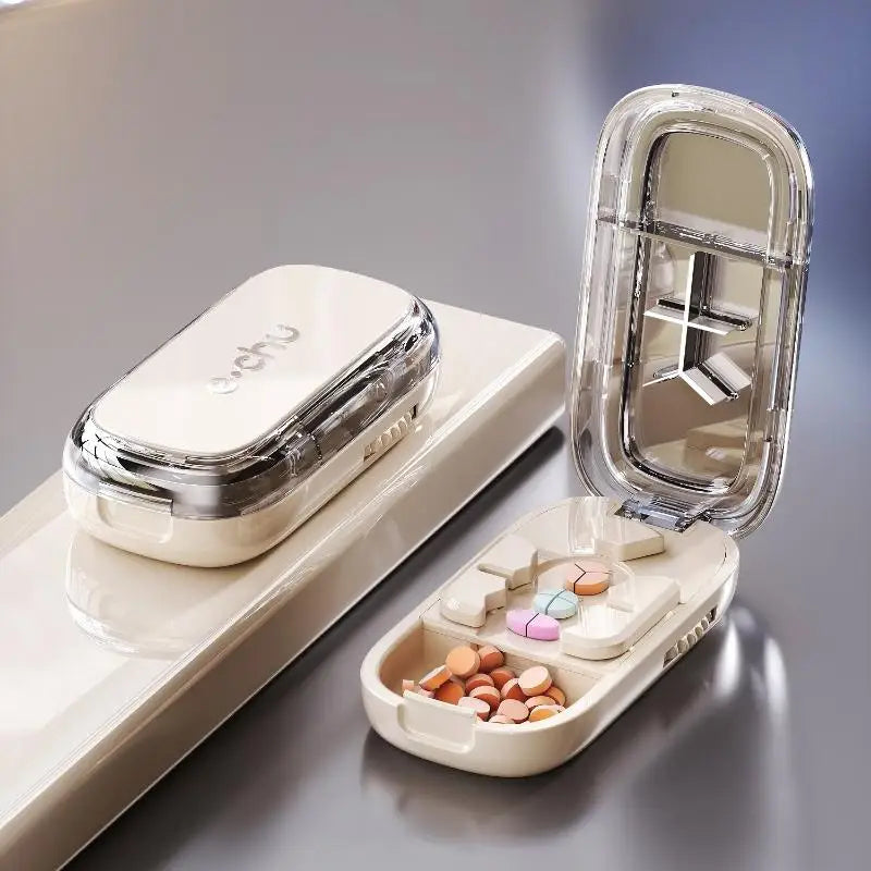 3in1 Medicine Cutter Precise Cutting Into Half / Third / Quarter  Divider Organizer Portable Tablet Splitting Pills Splitter
