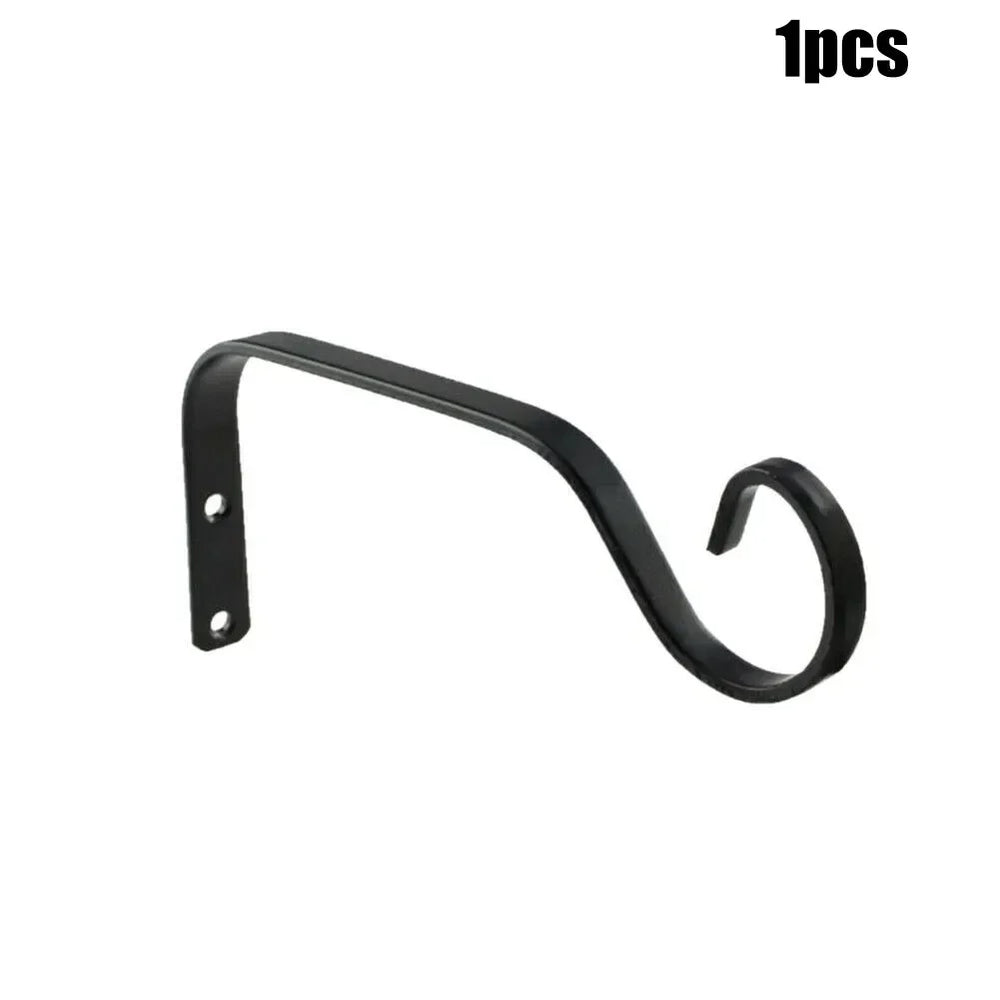 1/2PCS Flower Pot Hook Metal Hanging Basket Brackets Garden Plant Hanger S-shape Flower Pot Hook Garden Wall Decoration