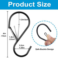 Heavy-Duty S Hooks 2/4/8pcs