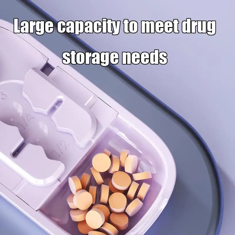 3in1 Medicine Cutter Precise Cutting Into Half / Third / Quarter  Divider Organizer Portable Tablet Splitting Pills Splitter