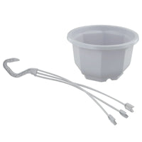 Drainage-Optimized Hanging Flower Pot For Indoor Living Spaces Balconies Porches And Garden Fences With Secure Hook