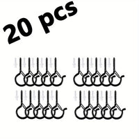 Hanger Hooks with Safety Buckle,Windproof Screw Hooks for Hanging Outdoor String Lights,Ceiling Hooks  Plants,Christmas Lights