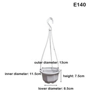 Drainage-Optimized Hanging Flower Pot For Indoor Living Spaces Balconies Porches And Garden Fences With Secure Hook