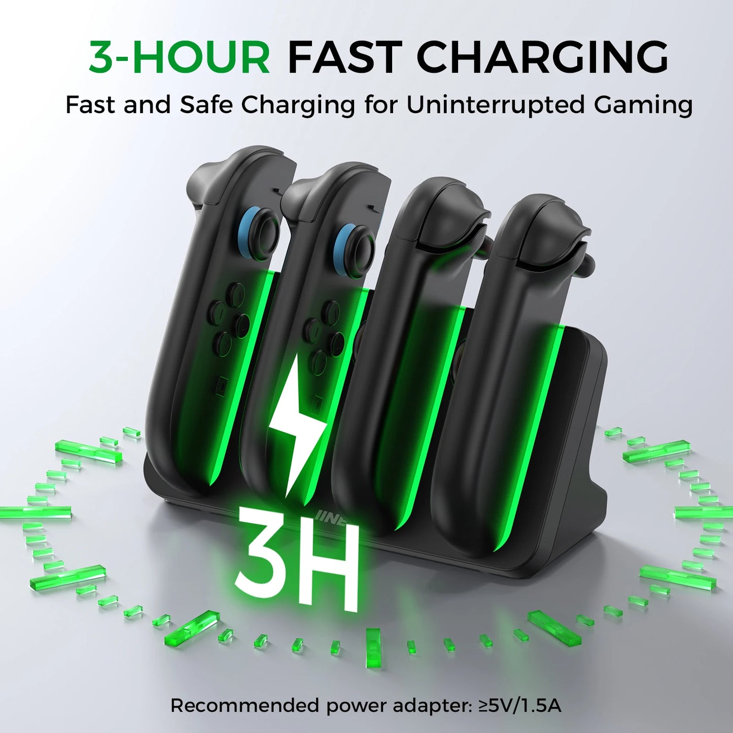 IINE 4 - in - 1 Charging Stand for Switch 2/ Overvoltage Protection, Non - slip Base Pad, Charging Indicator Light