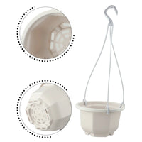 Drainage-Optimized Hanging Flower Pot For Indoor Living Spaces Balconies Porches And Garden Fences With Secure Hook