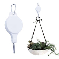 Plant Hook Pulley Retractable Plant Hanger Easy Reach Hanging Flower Basket For Garden Baskets Pots and Birds Feeder