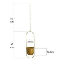 Creative Iron Plant Hanging Basket with Hook Modern Succulent Plant Flowerpot Hanging Bucket Simple Plant Pot Home Decoration