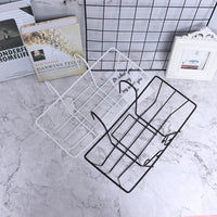 Hanging Wire Basket with Hooks – Wall Grid Railing Shelf for Succulent Plants. Metal Storage Holder for Balcony Home Decor