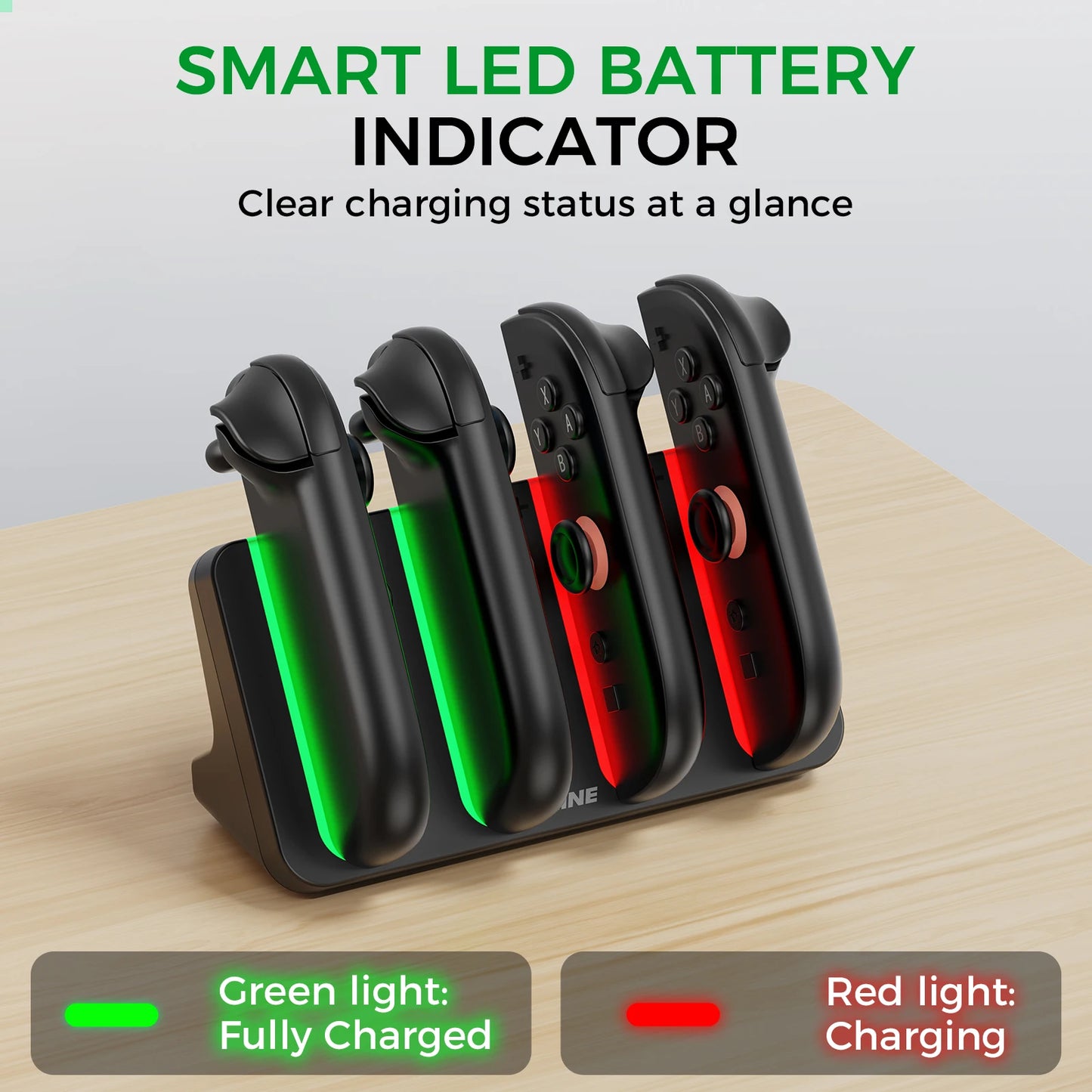 IINE 4 - in - 1 Charging Stand for Switch 2/ Overvoltage Protection, Non - slip Base Pad, Charging Indicator Light