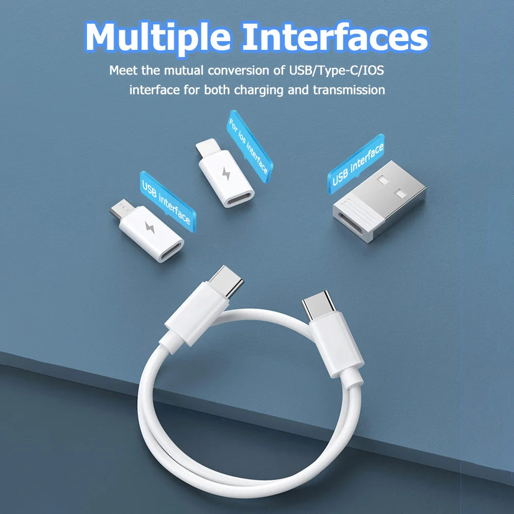 60W Fast Charging Mobile Phone Holder Multifunctional Portable Data Cable Storage Box Charging Cable Set For Traveling