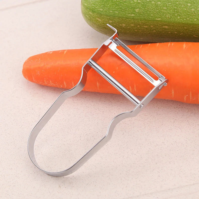 3-in-1 Stainless Steel Kitchen Tool - Peeler, Grater & Scraper for Vegetables/Potatoes/Fruits〔2025E〕