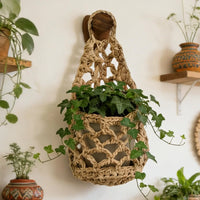 Boho Macrame Hanging Basket
