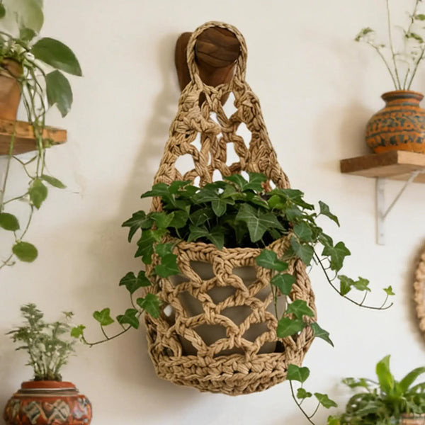Boho Macrame Hanging Basket