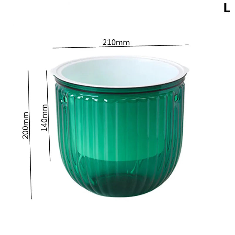 Hanging Flowerpot Self Absorbing Water Hanging Planter Thickened Plastic Planter Hydroponic Soil Cultivation Lazy Flower Pot FU