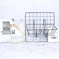 Hanging Wire Basket with Hooks – Wall Grid Railing Shelf for Succulent Plants. Metal Storage Holder for Balcony Home Decor