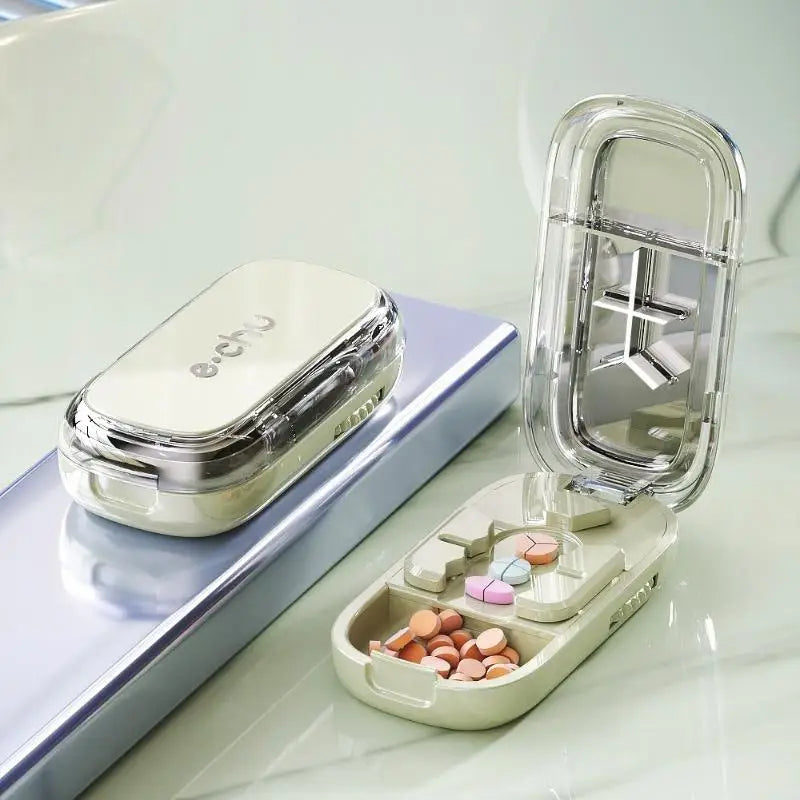 3in1 Medicine Cutter Precise Cutting Into Half / Third / Quarter  Divider Organizer Portable Tablet Splitting Pills Splitter