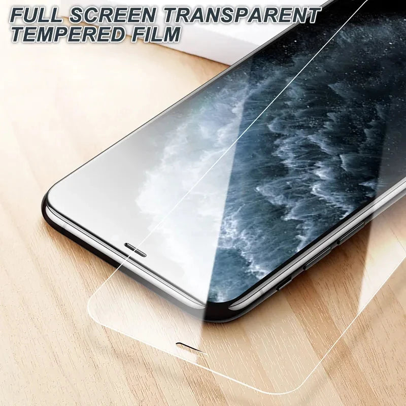 4in1[2 Back + 2 Front Tempered Glass] Clear Glass For iPhone 16 15 14 Plus 13 12 Mini 11 Pro Max 16Pro 15Pro Screen Film