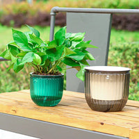 Transparent Hanging Basket Flower Pot for Lazy PeopleinsWind Self-priming Hydroponic Resin Large Diameter Fall-resistant Sunproo