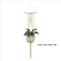 Hanging Plant Handmade Macrame Plant Hanger Flower Pot Planter Hanger Wall Decor Courtyard Garden Hanging Planter Hanging Basket