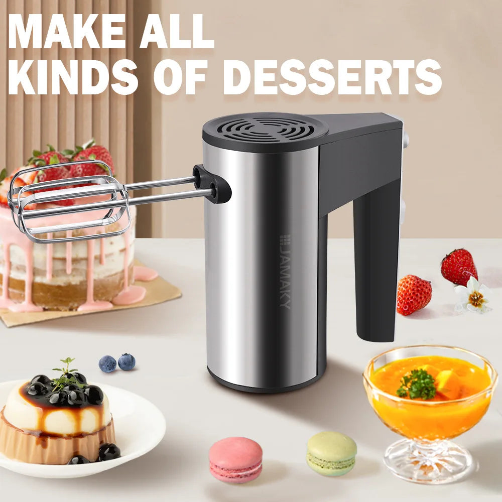New 3 in 1 Multifunctional Handheld Mixer Household Portable Electric Milk Frother Small Food Processor Cake Baking Dough Mixer