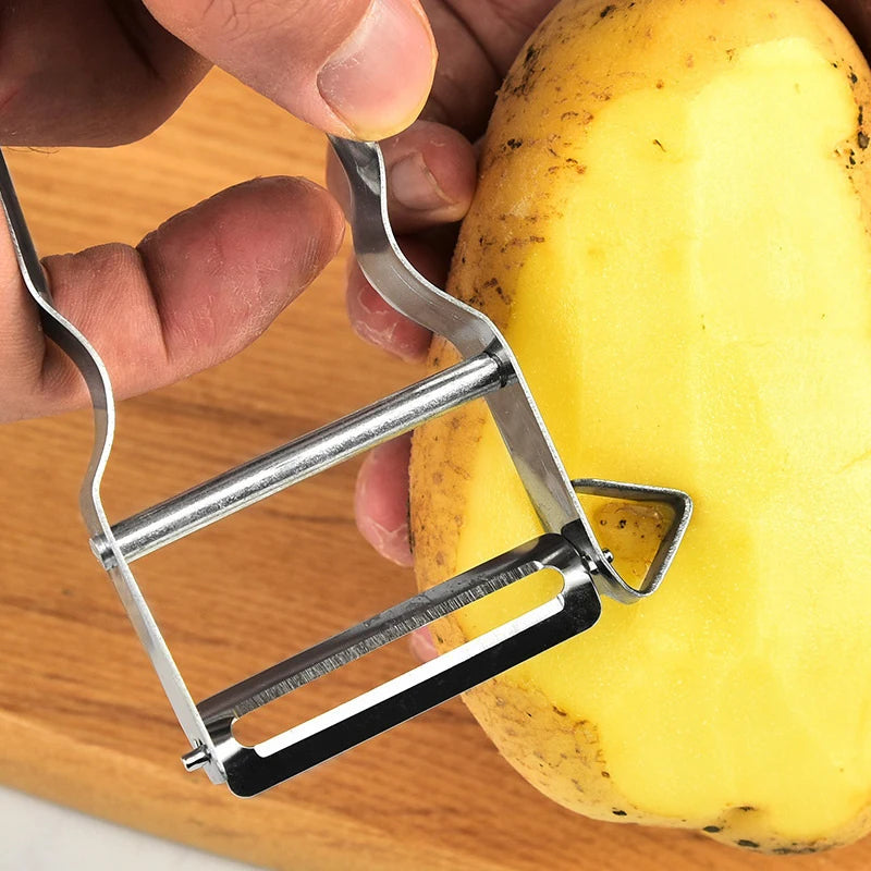 3-in-1 Stainless Steel Kitchen Tool - Peeler, Grater & Scraper for Vegetables/Potatoes/Fruits〔2025E〕