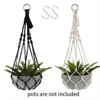 Bohemian Macrame Plant Hangers 2pcs