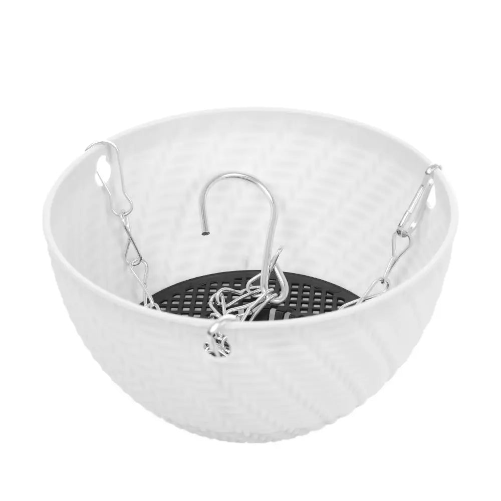 1 PC Plastic Succulent Plant Garden Decoration Bracketplant Hanging Basket Rattan Pattern Flower Pots Chains Flowerpot