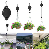 Plant Hook Pulley Retractable Plant Hanger Easy Reach Hanging Flower Basket For Garden Baskets Pots and Birds Feeder