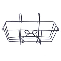Hanging Wire Basket with Hooks – Wall Grid Railing Shelf for Succulent Plants. Metal Storage Holder for Balcony Home Decor