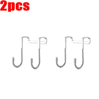 1-5Pcs Stainless Steel Hook Free Punching Double S-Shape Hook Kitchen Bathroom Cabinet Door Back Type Coat Towel Storage Hanger
