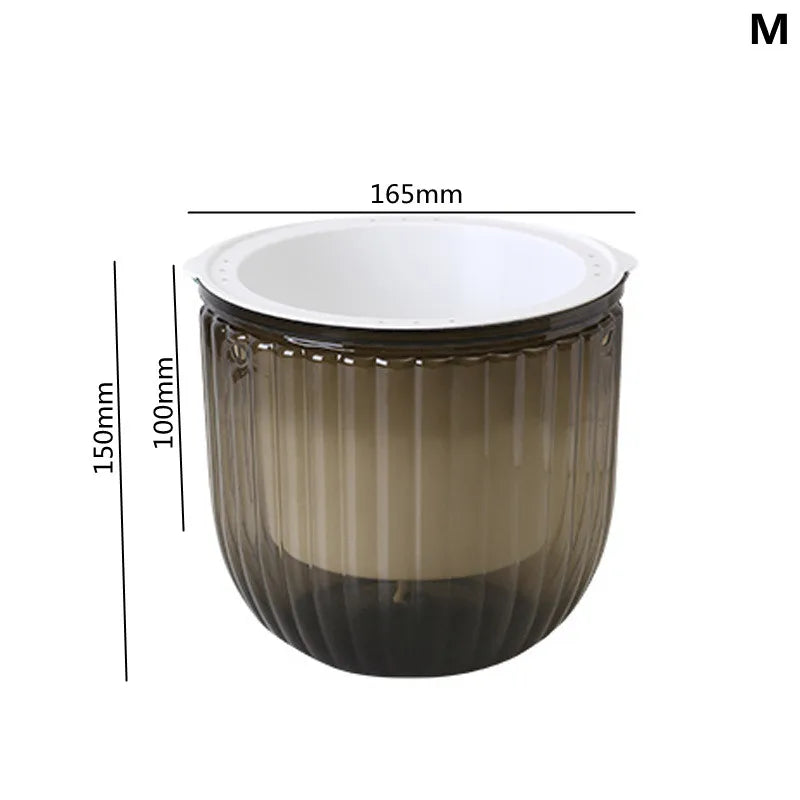 Hanging Flowerpot Self Absorbing Water Hanging Planter Thickened Plastic Planter Hydroponic Soil Cultivation Lazy Flower Pot FU