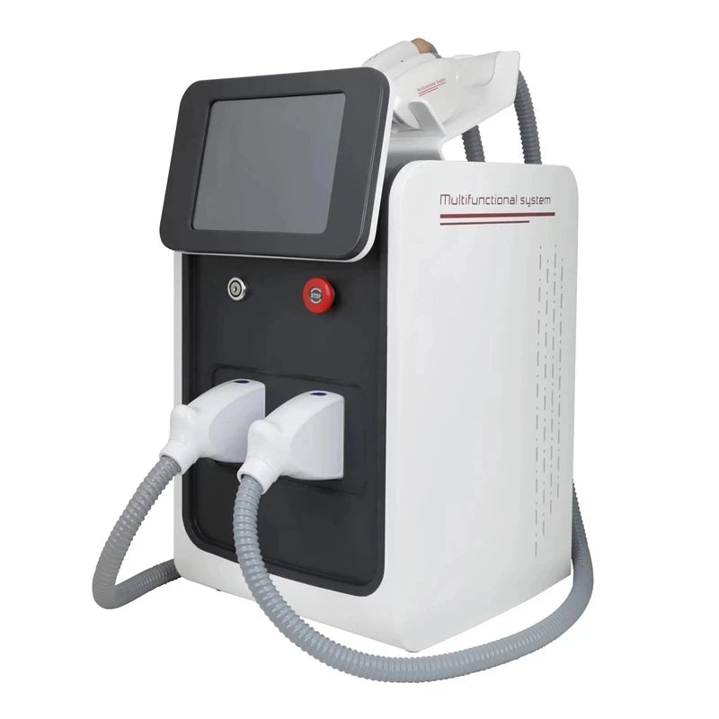 3in1 e-light  OPT IPL RF Nd YAG permanent painless hair removal beauty equipment skin regeneration black carbon stripper
