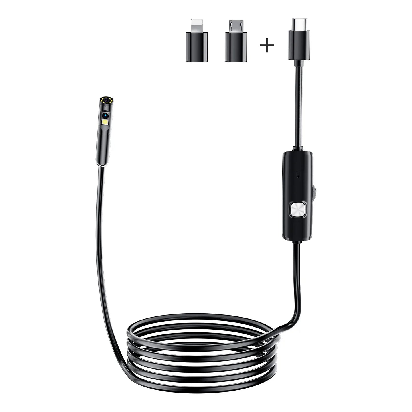 3in1 USB for Android ISO Dual Lens   Endoscope Camera CMOS Borescope Inspection Otoscope Camera Digital Microscope