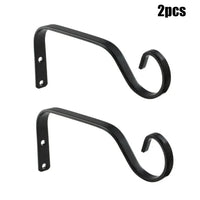 1/2PCS Flower Pot Hook Metal Hanging Basket Brackets Garden Plant Hanger S-shape Flower Pot Hook Garden Wall Decoration