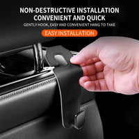 Hidden Car Headrest Hooks Wear-Resistant Car Rear Row Hooks Auto Back Seat Hooks Headrest Multi-functional Soft Hanging Hooks
