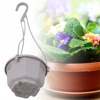 Drainage-Optimized Hanging Flower Pot For Indoor Living Spaces Balconies Porches And Garden Fences With Secure Hook