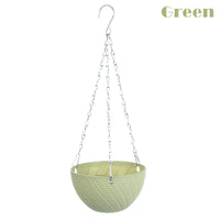1 PC Round Bracketplant Garden Decoration Succulent Plant Flower Pots Chains Flowerpot Rattan Pattern Hanging Basket