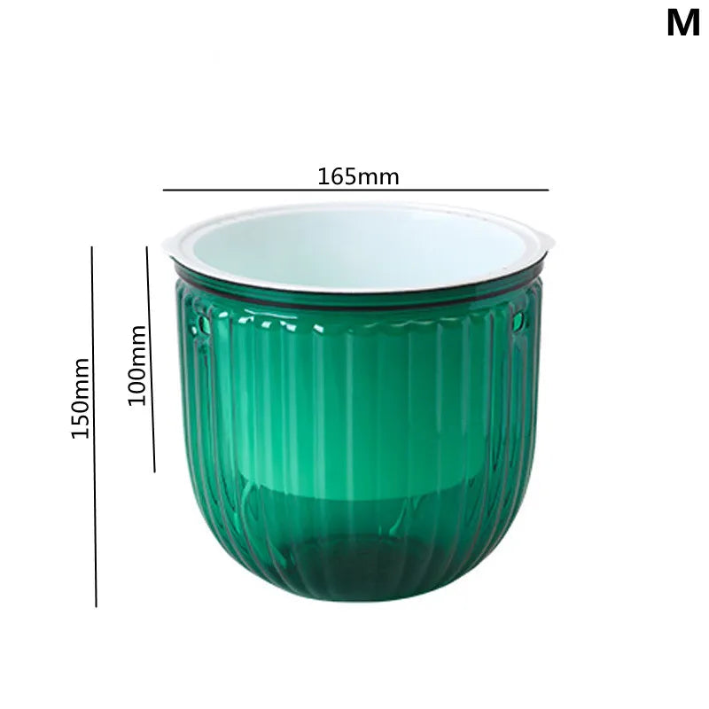 Hanging Flowerpot Self Absorbing Water Hanging Planter Thickened Plastic Planter Hydroponic Soil Cultivation Lazy Flower Pot FU