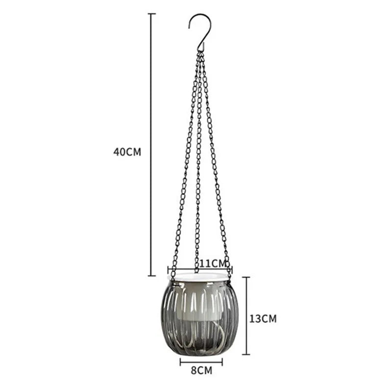 Hanging Flowerpot Self Absorbing Water Hanging Planter Thickened Plastic Planter Hydroponic Soil Cultivation Lazy Flower Pot FU